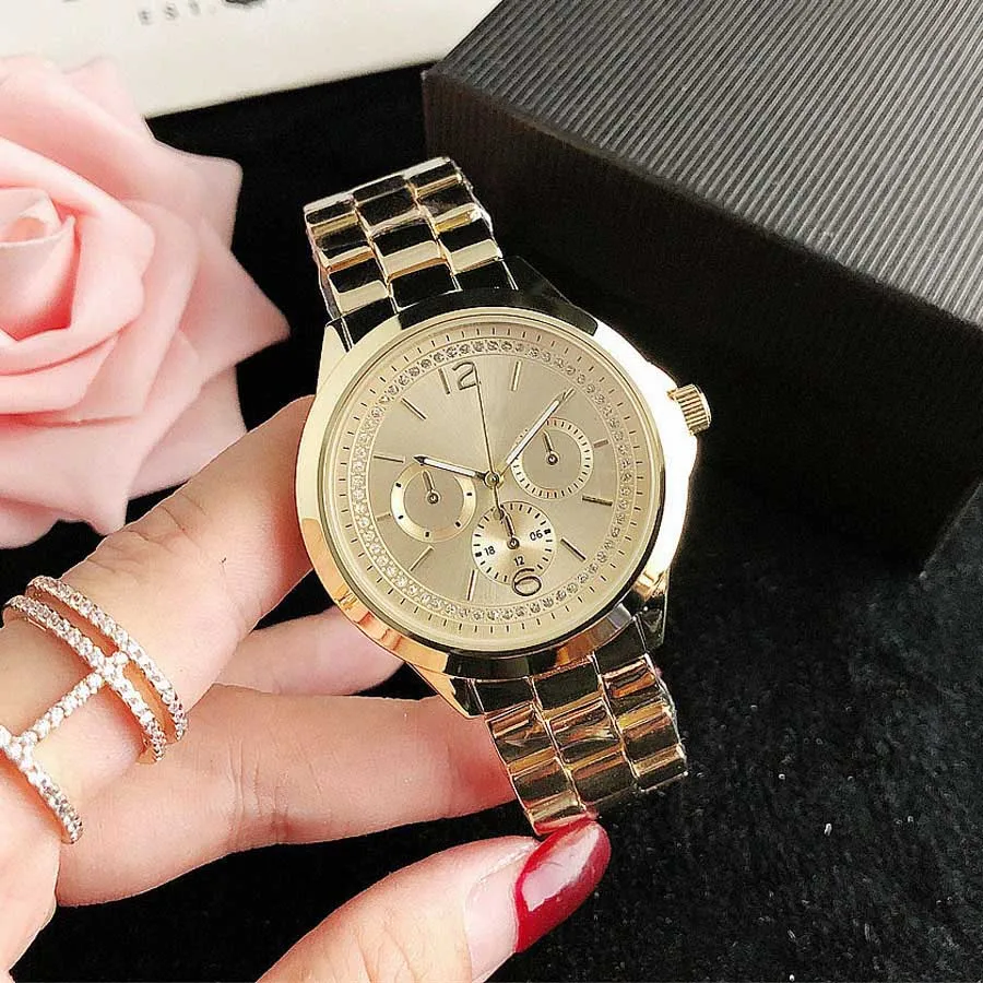 Brand Wrist Watches Women Girl Ladies Style Quartz Casual Steel Metal Band Clock fo16