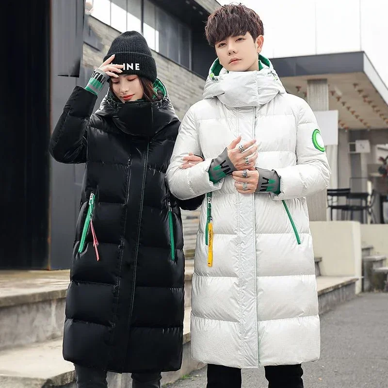 Длинные мужские пальто Зимние парки Свободные высококачественные эстетические