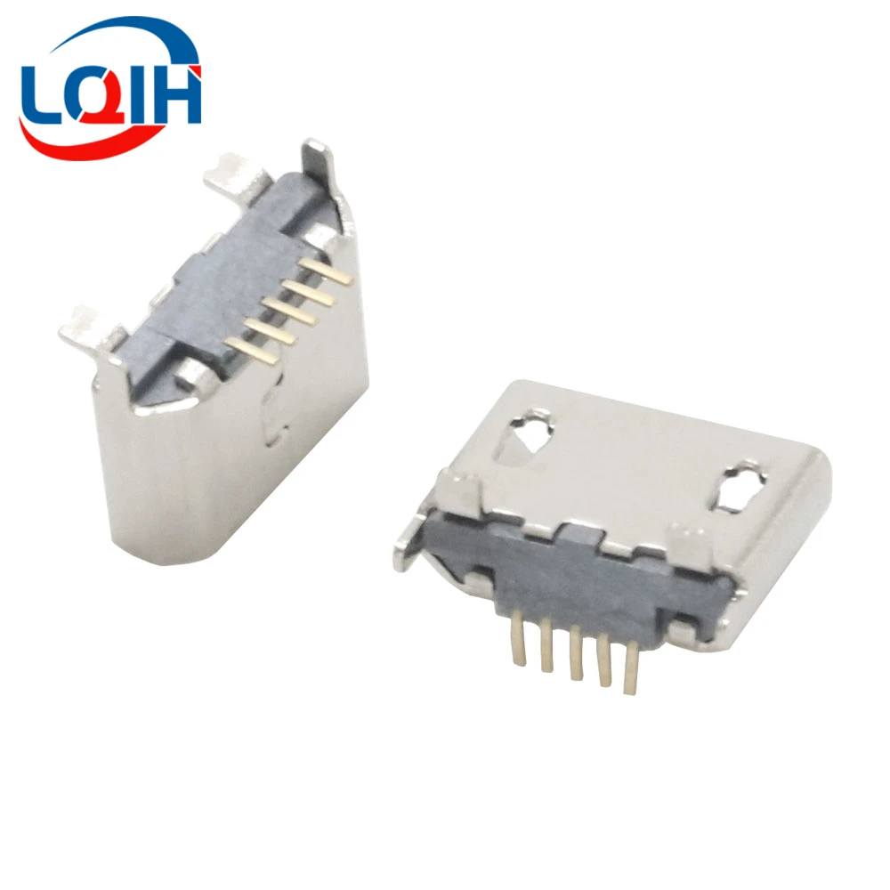 

10 шт., разъем Micro USB MK5P с вертикальным креплением на краях, с поворотом на 180 °