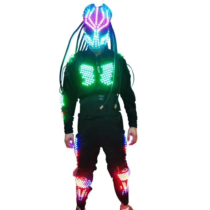Броня Робот Танец Хэллоуин Косплей Аниме Ночной Клуб Бар Шоу Светящийся Костюм
