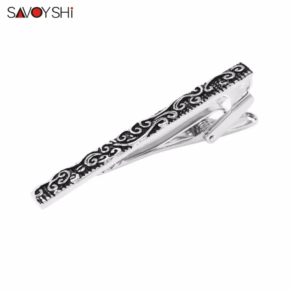 Классические Зажимы для галстука SAVOYSHI мужчин высокое качество черная эмаль