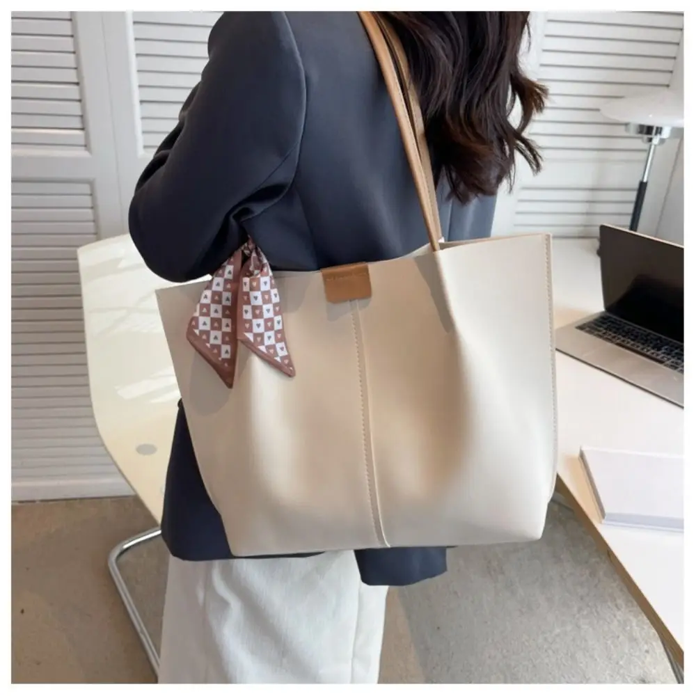 

Soft Leather Tote Bag Women Waterproof Large Capacity Top-handle Bag Luxury Fashion Shoulder Bag Lady