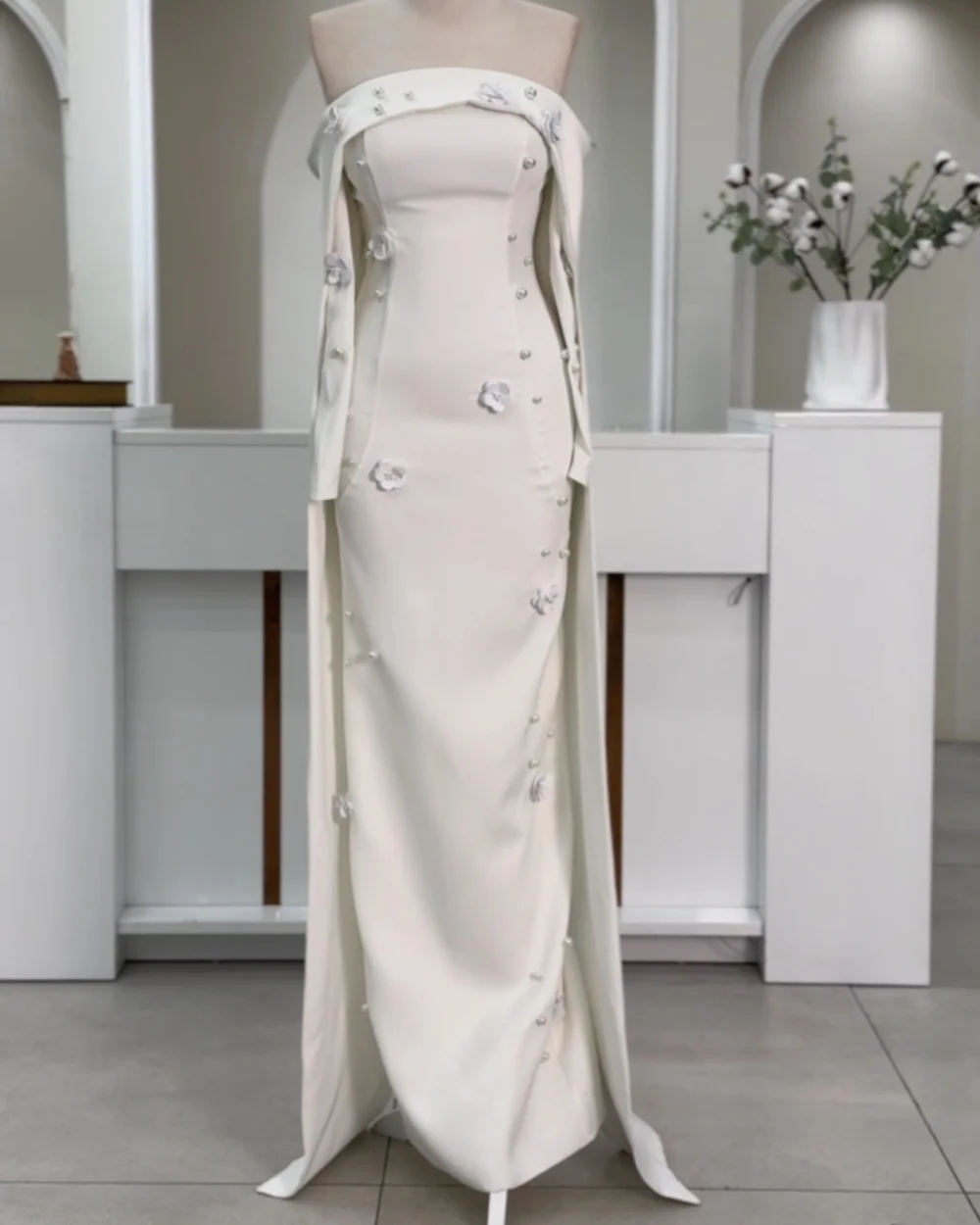 Индивидуальные высококачественные джерси с аппликацией прямые длинные платья