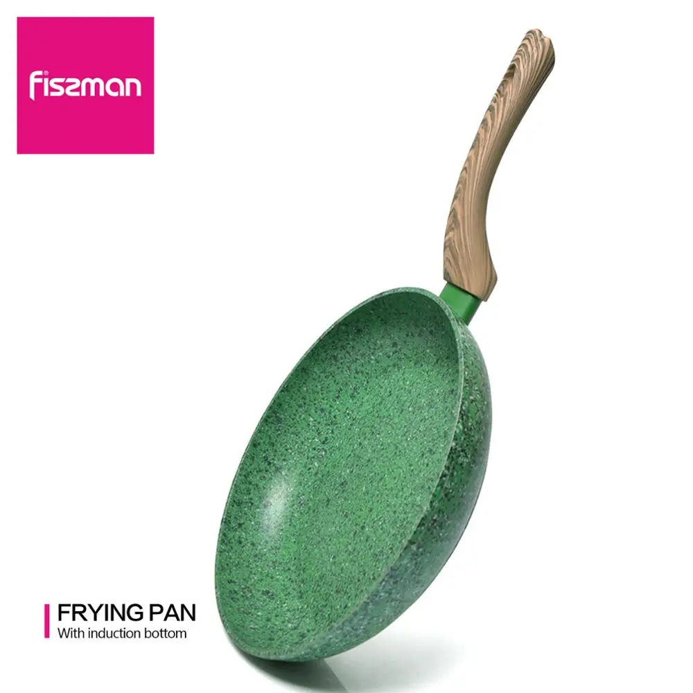 

FISSMAN Frying Pan Wok Fashion Green Kitchen Cookware Non-stick Marble Coating Aluminium MALACHITE Series Induction Cooker