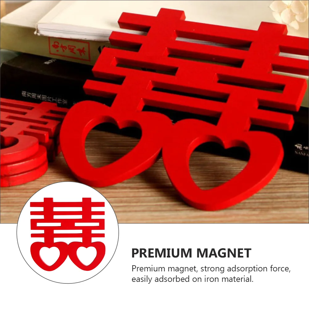 Магнит на холодильник красный праздничный двойной персонаж Xi легкое украшение