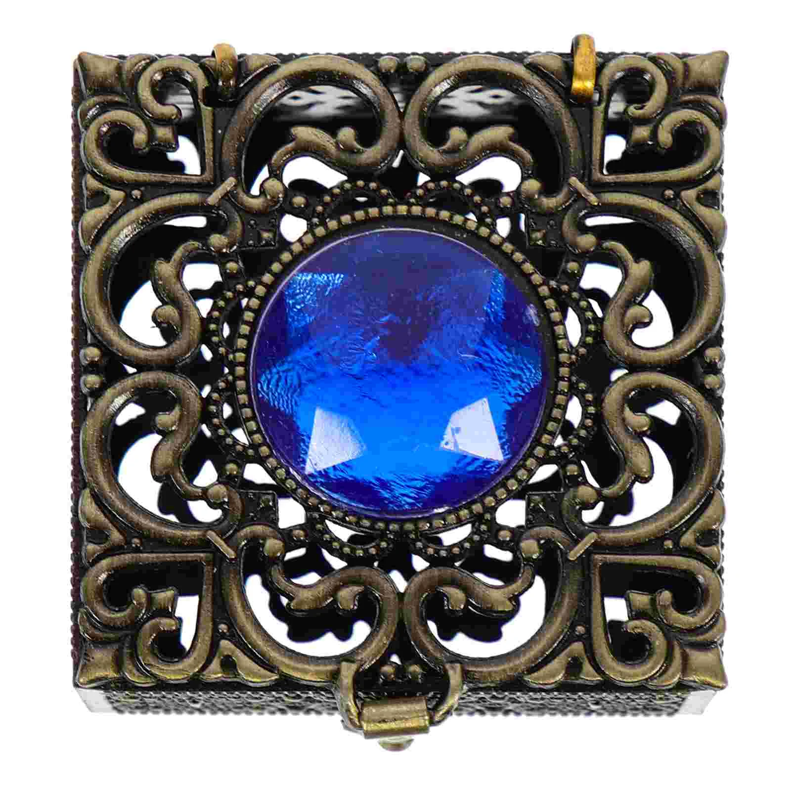 

Box Jewelry Ring Rosary Case Organizer Earrings Catholic Vintage Necklace Gift Trinket Wedding Container Crystal Gemstone Boxes