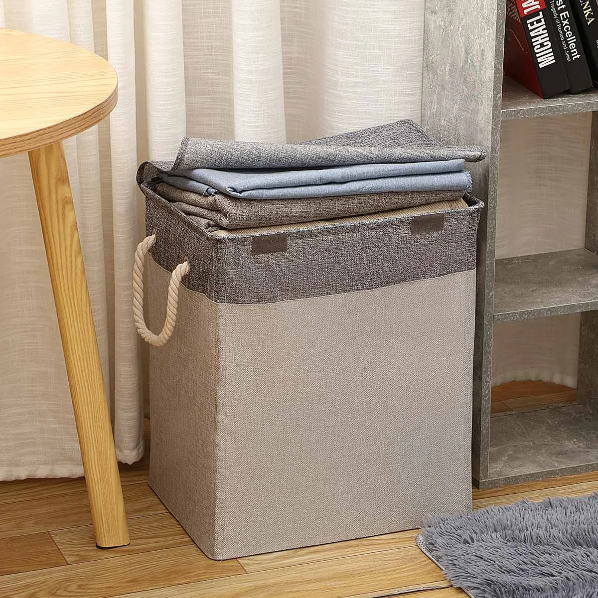 

Foldable Laundry Basket With lid With Handle Large Bamboo Dirty Clothes Toys Multifunction Storage Basket Oxford Waterproof