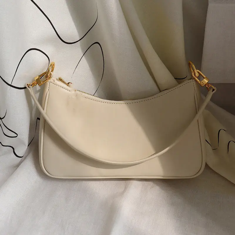 

PU Leather Women Chain Small Shoulder Crossbody Bag Vintage Ladies Underarm Bags Fashion Design Female Purse Handbags