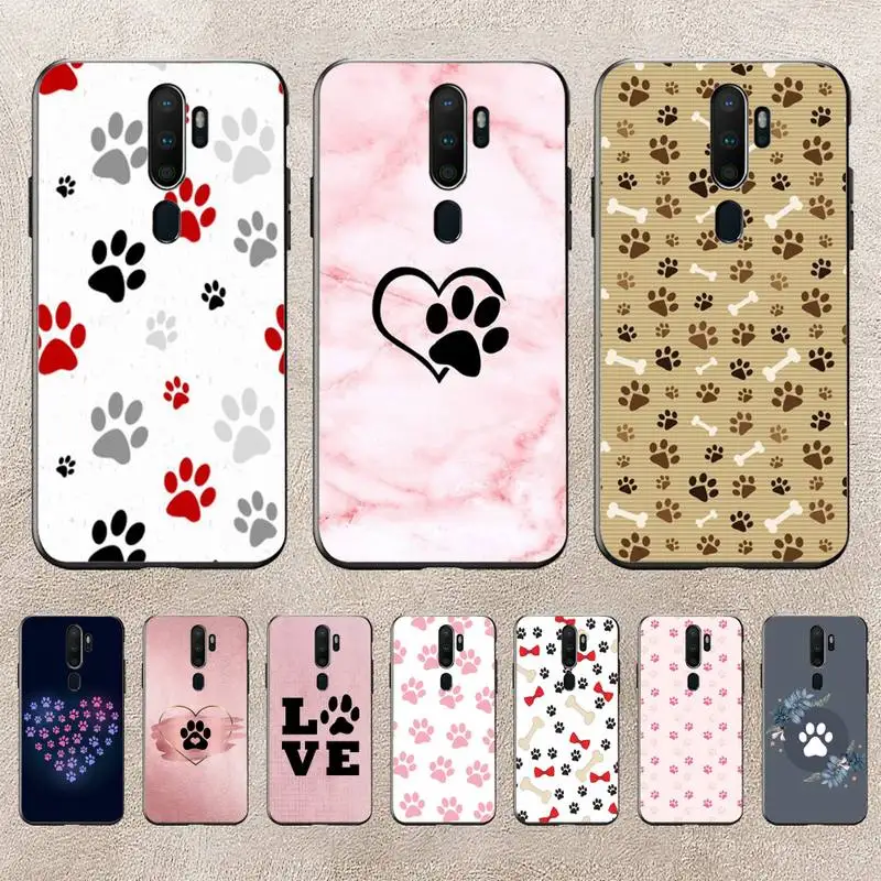

Dog Footprint Paw Husky Phone Case For Redmi 9A 8A 6A Note 9 8 10 11S 8T Pro K20 K30 K40 Pro PocoF3 Note11 5G Case