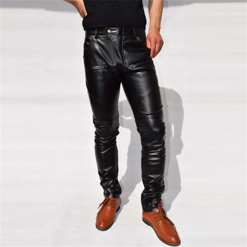 Motorcycle leather pants men trousers Teenage 2020 spring and autumn fashion pantalones hombre cargo pants for men pantalon