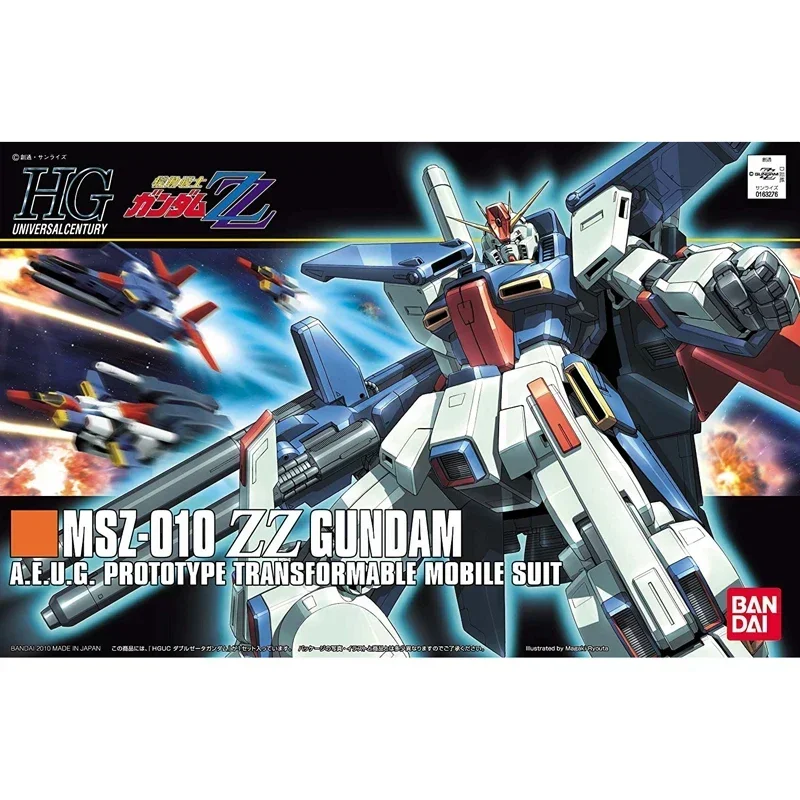 Фото Gundam BANDAI HGUC 1/144 MSZ-010 ZZ пластиковые игрушечные фигурки аниме подарок в сборе модель механический оригинальный продукт №2