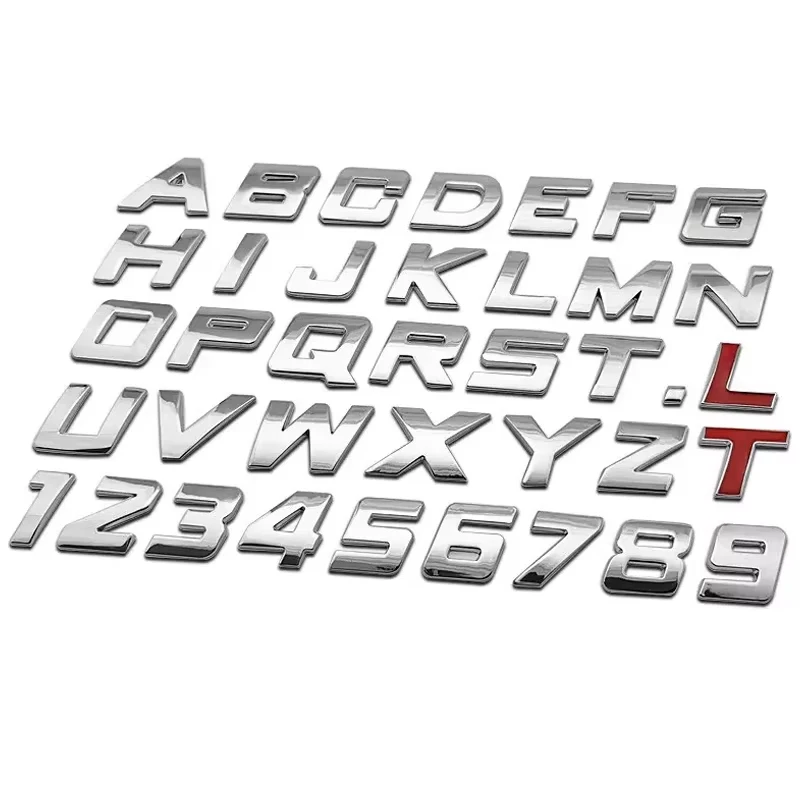 Новые 3D-металлические буквы-эмблемы для авто, 25 мм, хромированные, для багажника, наклейки, аксессуары (art.: 3920dbbfd43b4) - 3920dbbfd43b4