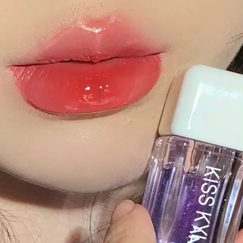 

Cute Wet Crystal Jelly Lip Gloss Moisturizing Transparent Luster Plump Lips Shiny Lipstick Color Is Full And Rich Sexy Makeup