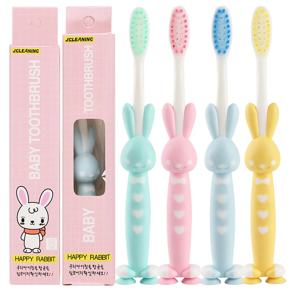 

4pcs Children's Rabbit Handle Cartoon Suction Cup for Toddlers Children