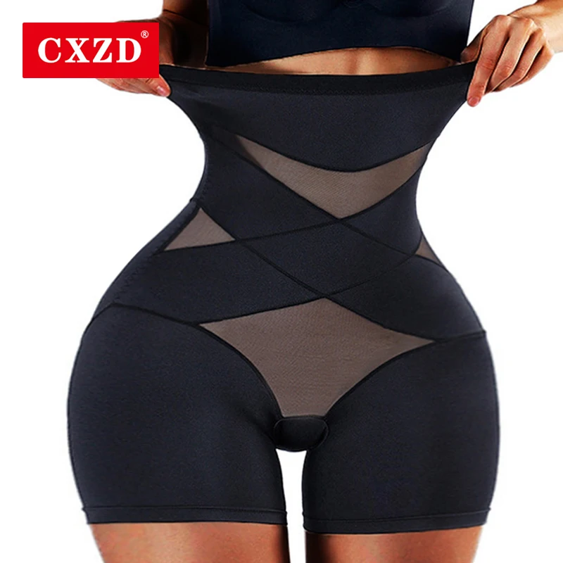 

CXZD Body-sculpting Abdomen Panties High-waist Hip-lifting Waist Boxer Briefs Post-natal Shaping Anti-glare Body Pants Shapewear