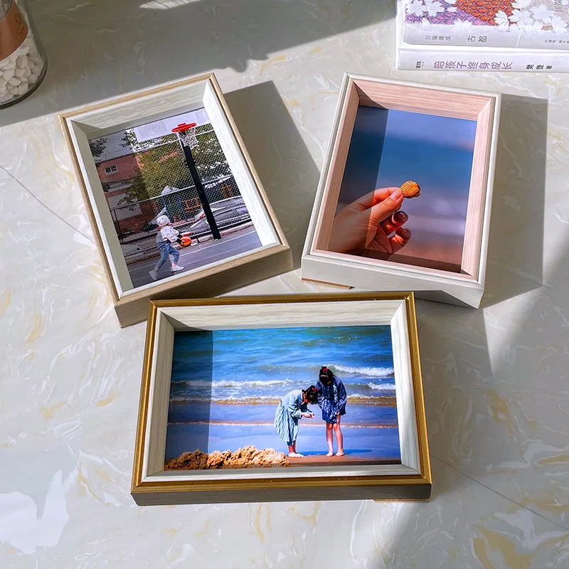 

20094 Frame Wall Decor Wooden Frame for Canvas Painting Black White Pink Red More Color Photo Frame Family for Wall Mounting