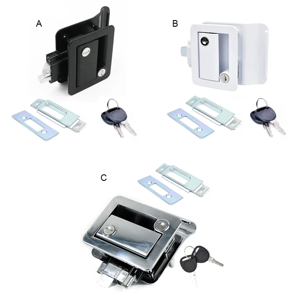 

RV Door Lock Entry Zinc Alloy Doors Latch Replacing Trailer Caravan Inside Outside Truck Locks Vehicle Hardware