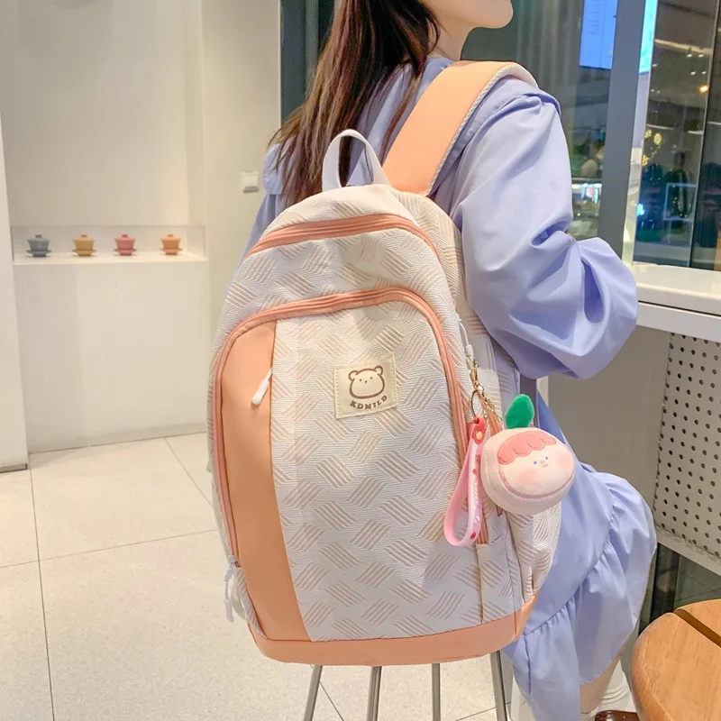 

2023 New Waterproof Nylon Women Backpack Korean Japanese Fashion Female Students Schoolbag Multilayer Simple Sense Travel bag