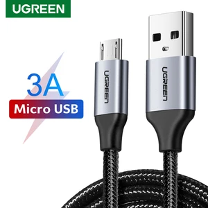 ugreen qc3 0 micro usb cable 3a fast charging usb cable for xiaomi samsung oneplus android data wire mobile phone charger cord free global shipping