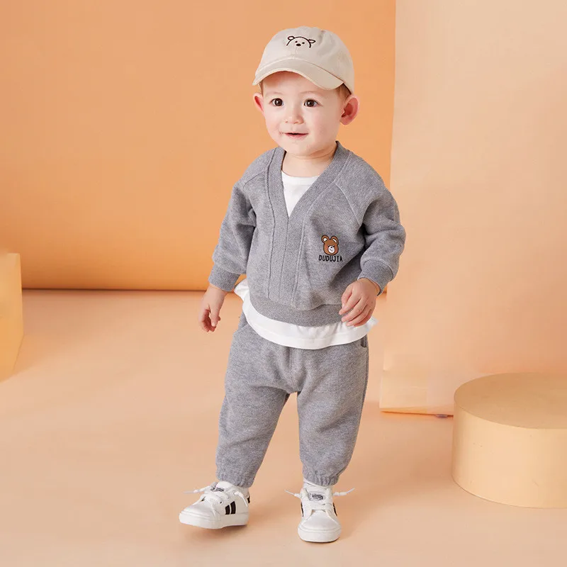 

Детская одежда весенне-осенний спортивный детский спортивный костюм для мальчиков свитер с длинными рукавами для мальчиков, костюм, одежда...