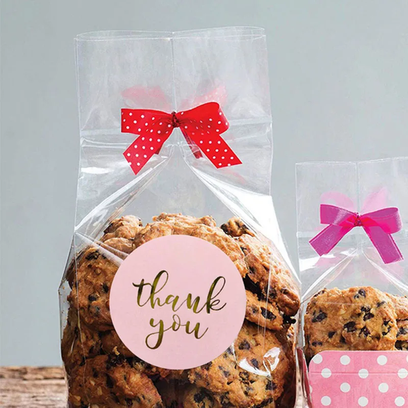 500 шт Круглые этикетки ручной работы из крафт-бумаги популярное розовое золото