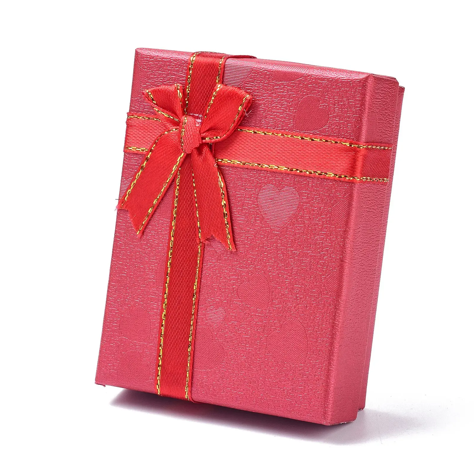 24Pcs Bowknot Paper Jewelry Organizer Box Rectangle Sponge Packing Box for Ring Earring Necklace DIY Gift Supplies 9.1x6.9x3.6cm