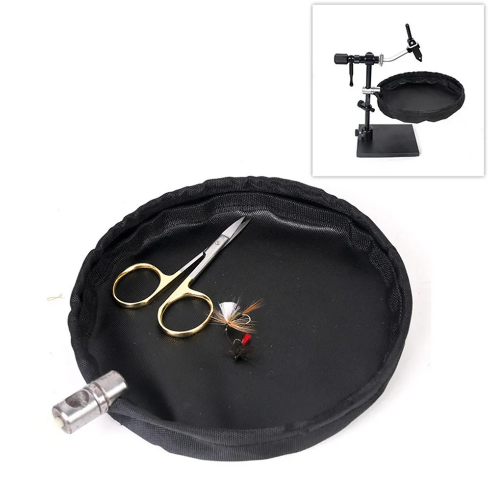 

High Quality Fly Tying Trash Waste Basket Fly Tying Vise Trash Holder Bag Tying Tools Nylon 6.5*2.1inch Fishing Accessories