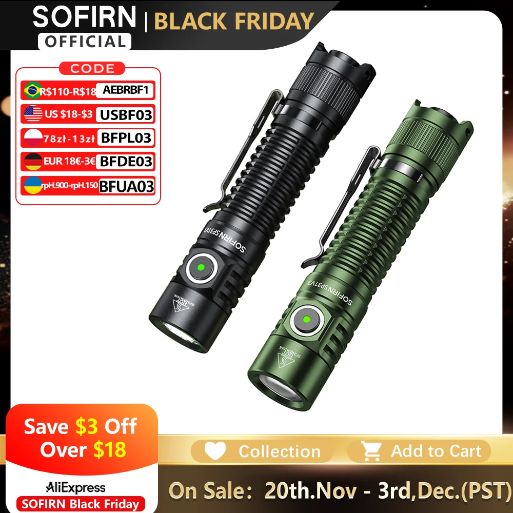 

Sofirn SP31 V3.0 тактический фонарик
