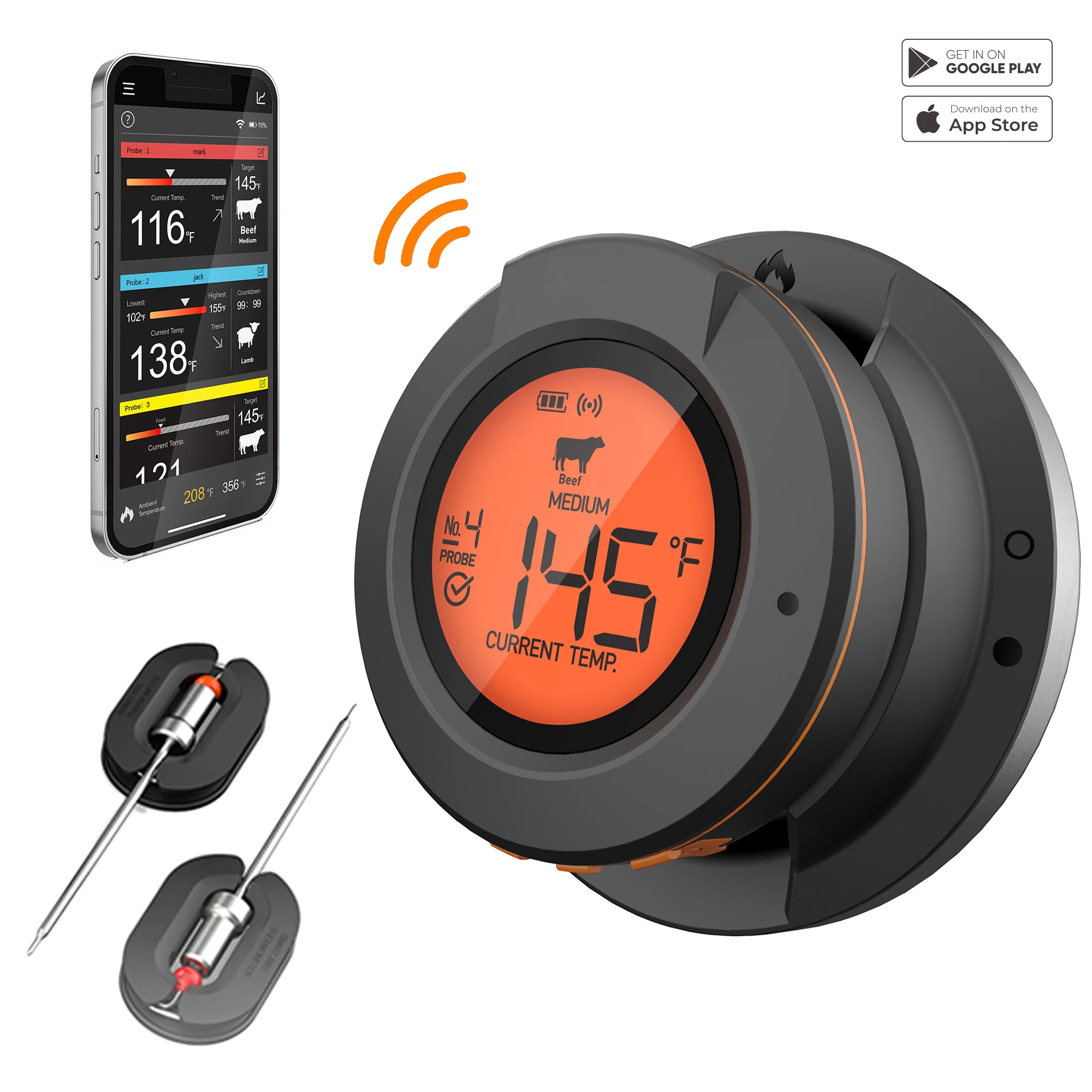 

Беспроводной Bluetooth-термометр для барбекю