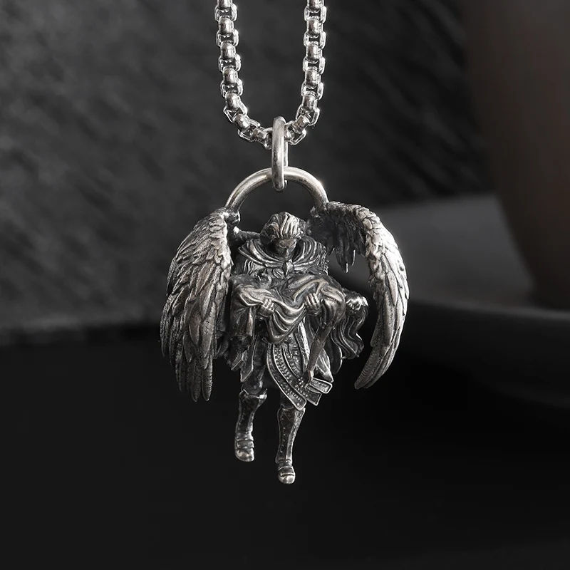 

Fashionable Redemption Archangel Wings Pendant for Men Women Michael Archangel Necklace Prayer Amulet Jewelry Gift