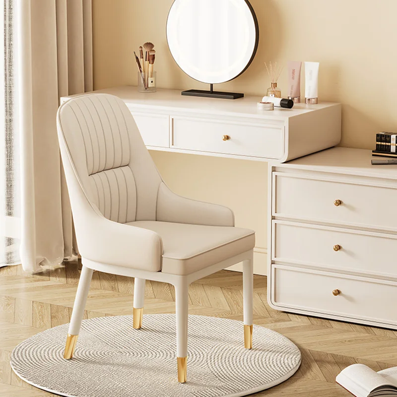 

Office Nordic Living Room Chair Luxury Lounge Design Arm Chair Vanity Leather White Sillas De Oficina Minimalist Furniture