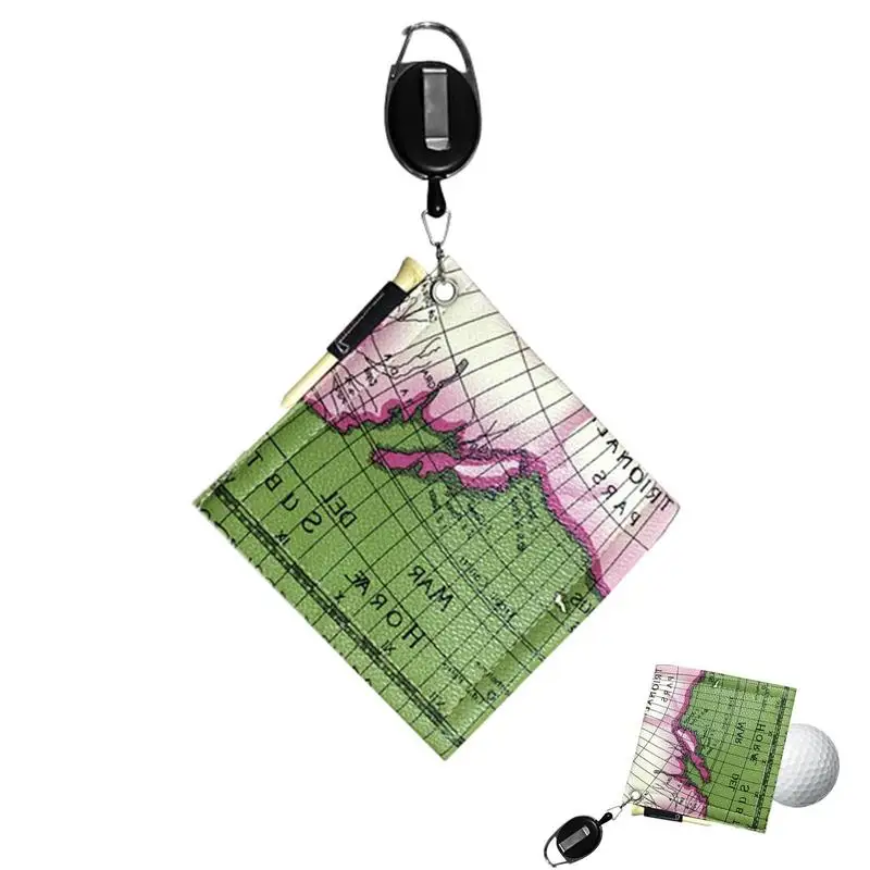 

Golf Tower Outdoor Sports Accessories High Water Absorption Golf Ball Cleaning Towels With Retractable Carabiner Hook For Golfer