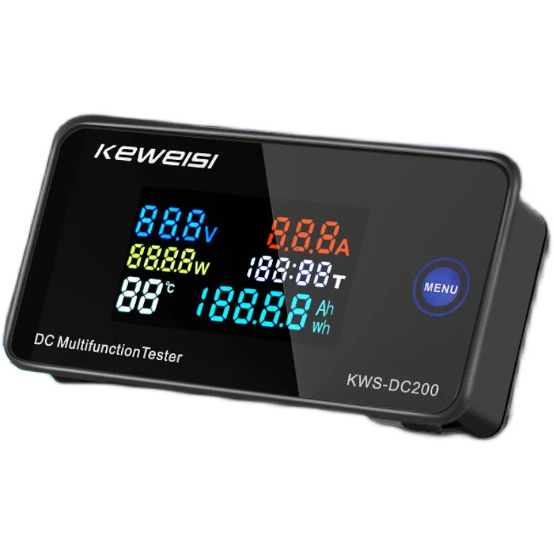 

KWS-DC200 Digital Voltmeter 00-200V Voltage Seven Functions Power Energy Meter LED Color Display Wattmeter 0-10/50/100A