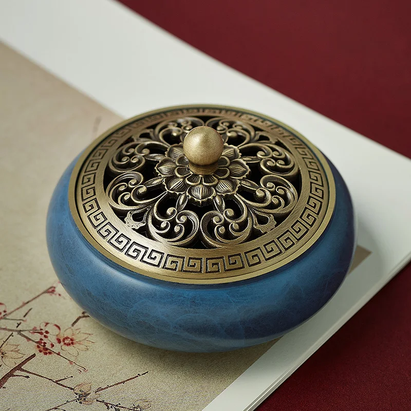 

Copper Incense Burner Smoke Waterfall Spiritual Antique Aroma Incense Sticks Box Sandlewood Encens Bruleur Air Humidifi CC50XL