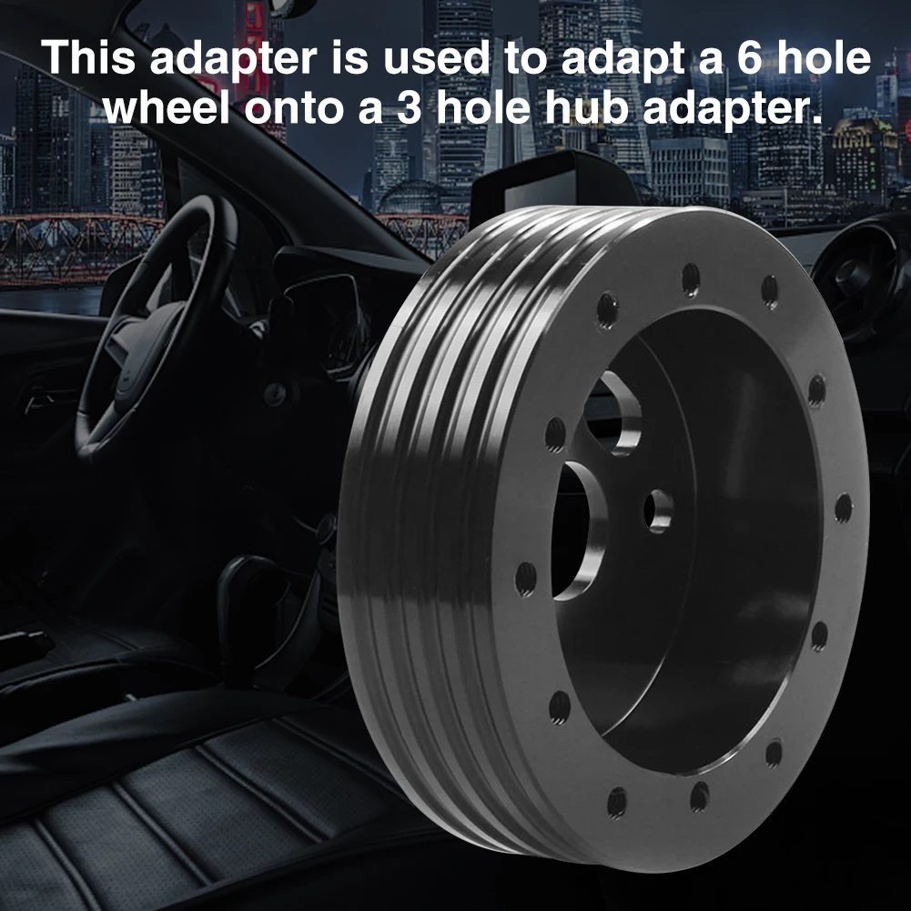 

Набор прокладок для рулевого колеса из алюминиевого сплава с 6 отверстиями на 3 прочные универсальные практичные опоры для рулевого колеса