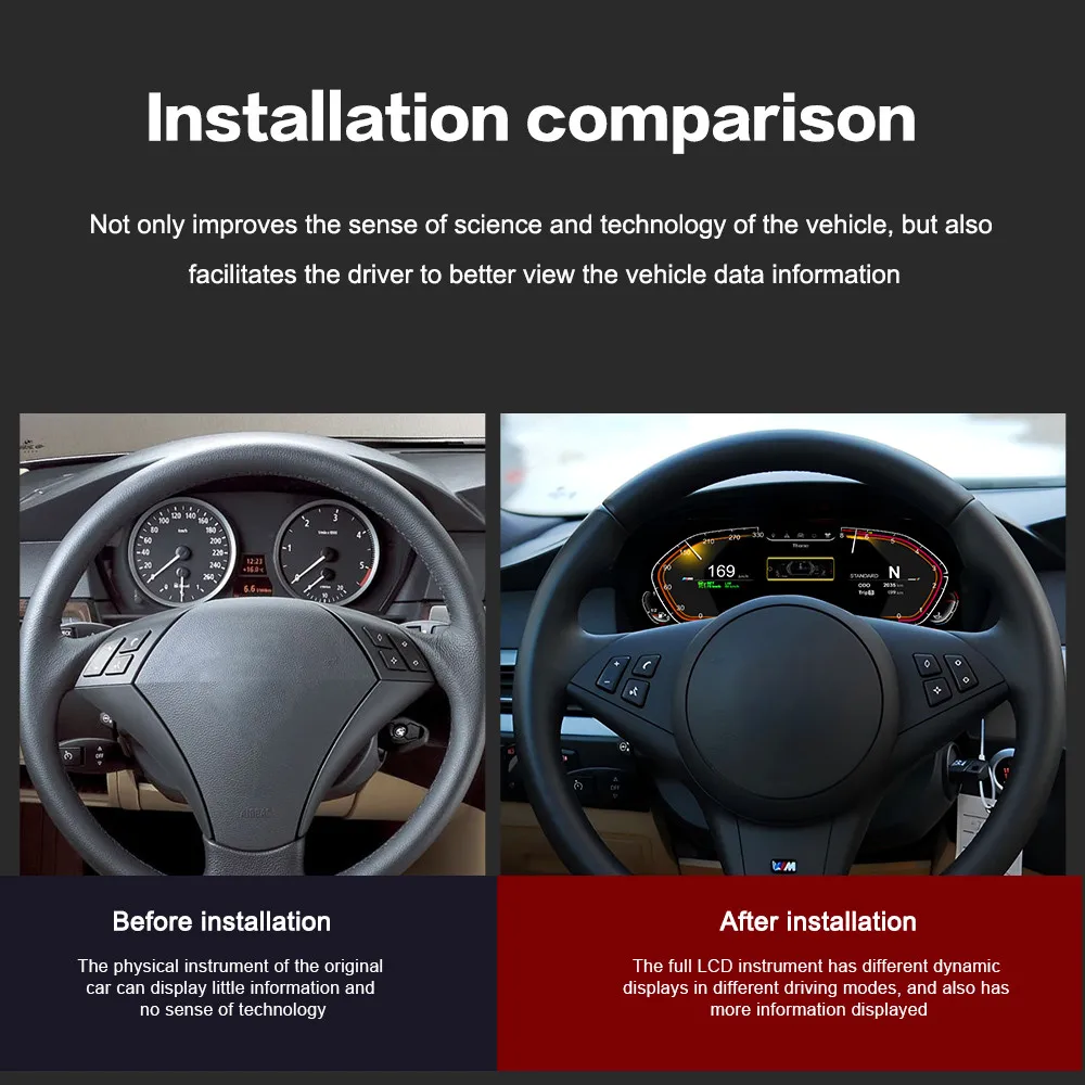 Для BMW 5 серии E60 E61 2003 2004 2005 2006 2007 2008 2009 Измеритель скорости ЖК-кластер Приборная