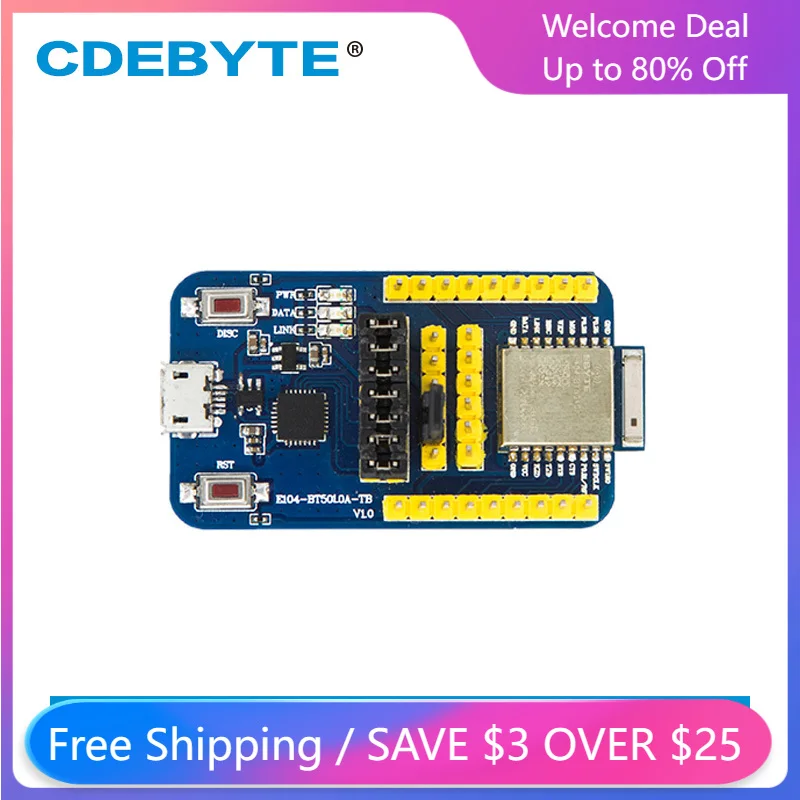 E104-BT5010A-TB nRF52810 USB тестовая плата Bluetooth-модуль BLE 5,0 для детской искусства