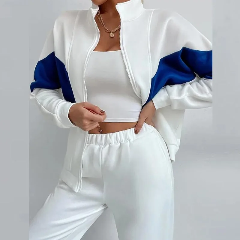 

Женский спортивный костюм, однотонный костюм из двух предметов