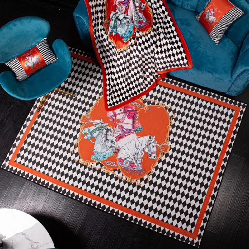 

Большая площадь в скандинавском стиле, украшение для гостиной, Ковер для спальни, прикроватный плюшевый напольный коврик, напольный мягкий Ковер для туалетного столика, Ковер, Ковер, 러