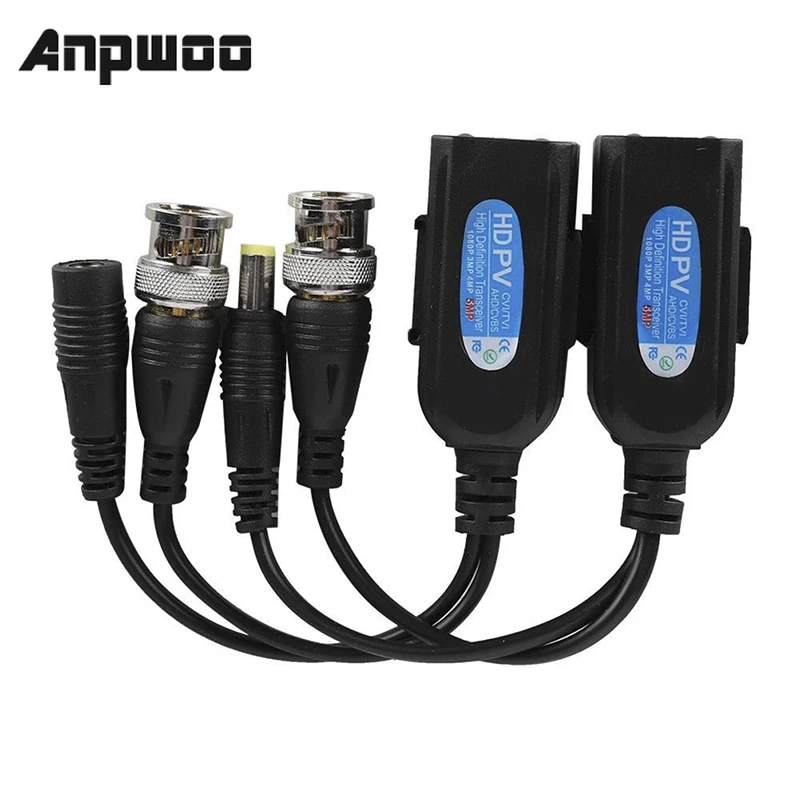 

ANPWOO 1 пара пассивных CCTV коаксиальных BNC-видеомагнитофон для RJ45