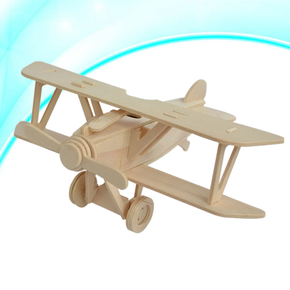 

Airplane Model Wooden Plane Kids Kits Wood Puzzle Toy Crafts Craft Jigsaw Airplanes Kit Bulk Assemble 3D Diy Adults Build
