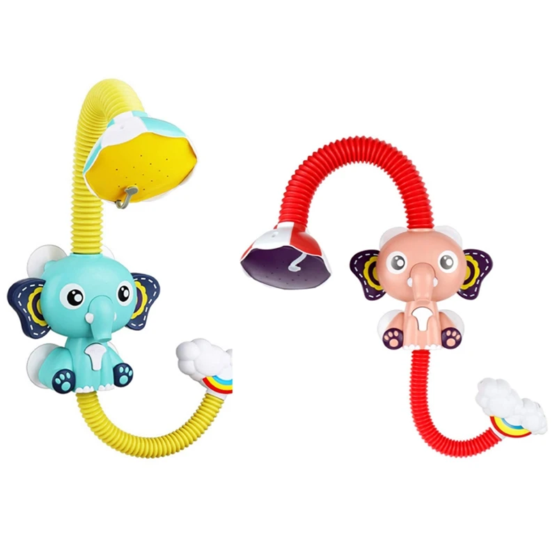 

Shower Head Baby Bath Toy,Bathroom Bathtub Adjustable Sprinkler Electric Elephant Animal For Baby Toddler Swimming