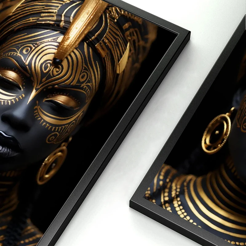 Плакат &quotАфриканская женщина цветок&quot на холсте