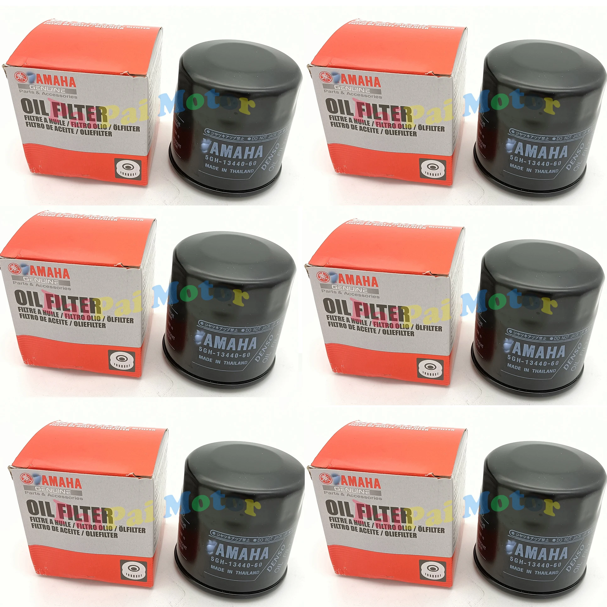 

6 шт. OEM масляный фильтр для Yamaha YZFR1 YZFR6 YZF R1 R6 SBK OEM-фильтр 5GH-13440
