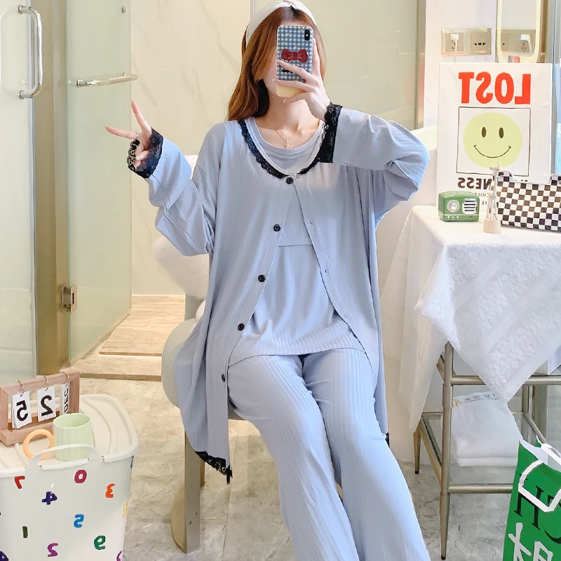 Winter Nursing Sleepwear Pregnancy and Maternity Pajamas Woman for Breastfeeding Clothes