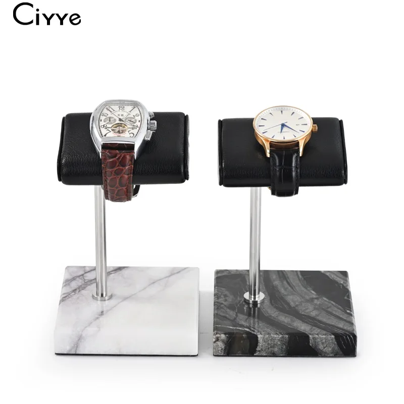 

Ciyye New Black&White Marble Jewelry Display Rack for Watch Display Props with Metal Premium Jewelry Showing Shelf