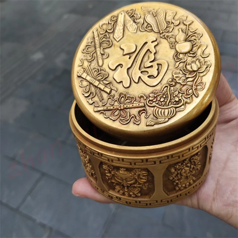 Латунные благоприятные украшения, Золотая жаба, искусственное украшение для горшка Sifang Nacai Jubao, изысканное украшение для дома и офиса, поделки и декор