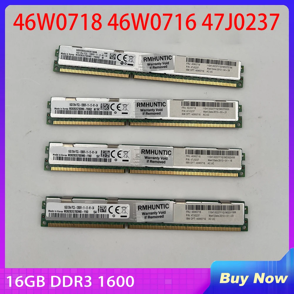 Серверная память для IBM RAM PC3L-12800R 16GB DDR3 1600 VLP 46W0718 46W0716 47J0237, 1 шт.