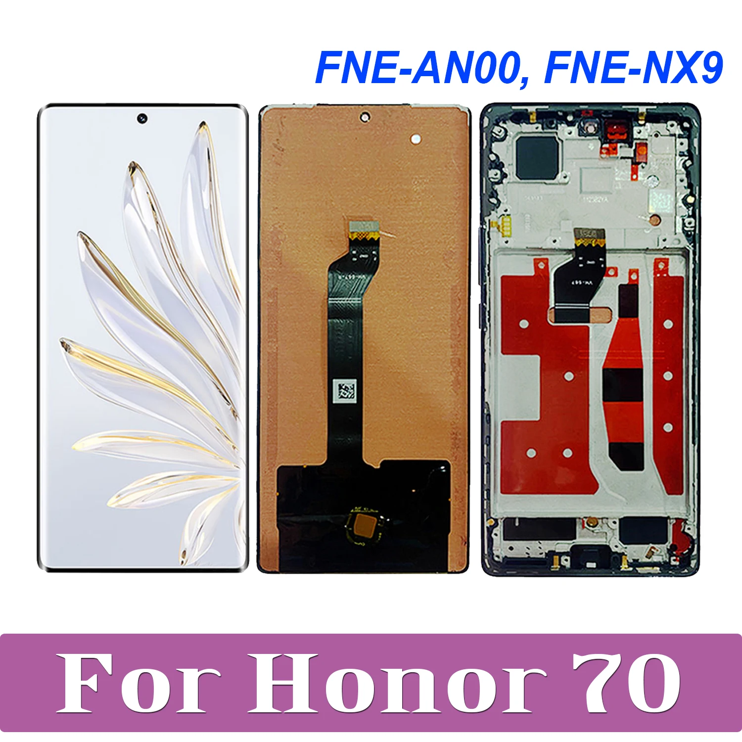 OLED Original 6.67'' For Huawei Honor 70 Honor70 FNE-AN00 FNE-NX9 LCD Display Touch Screen Digitizer Assembly