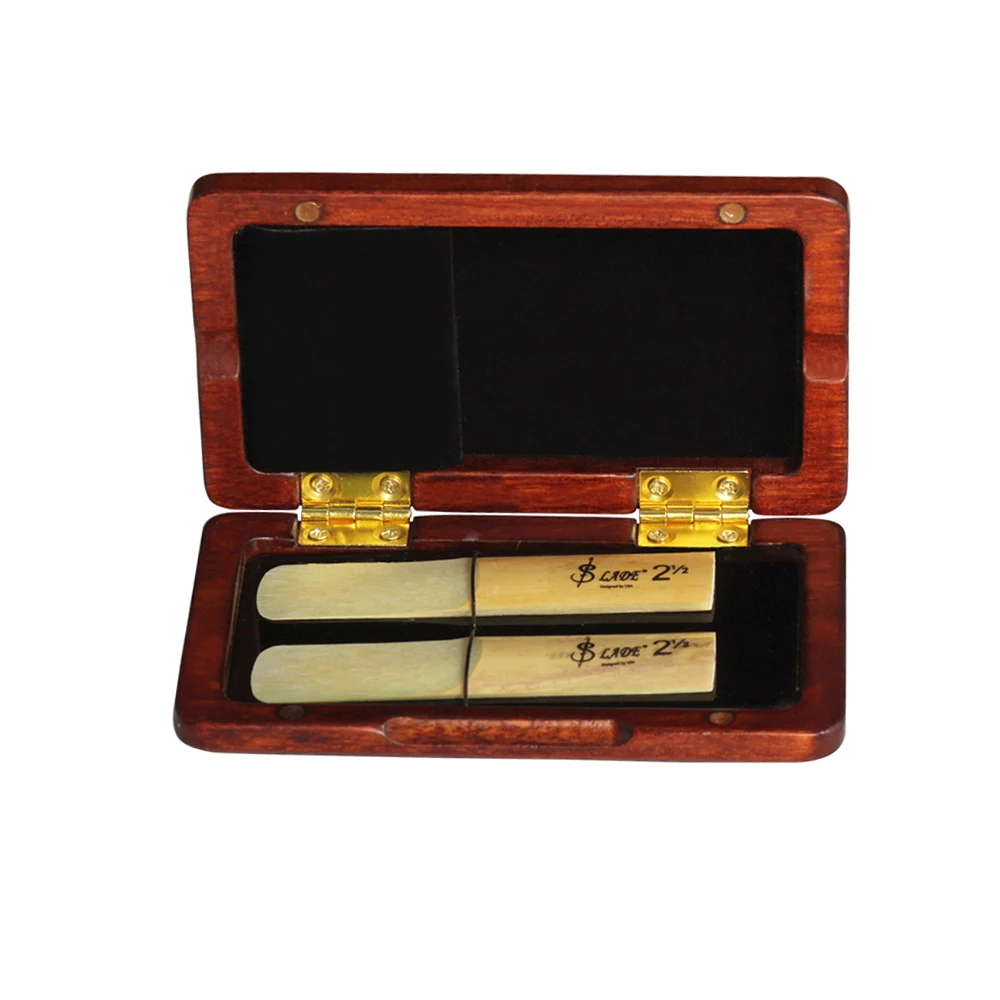 

High-end Boutique Solid Wood Saxophone Can Hold Two Reed Boxes Clarinet Reed Box Woodwind Instrument Spare Parts